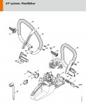 Stihl MS 361 C-BQ Quick Chain Tensioner QuickStop Super Gasoline Chainsaw Spare Parts